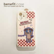 Benefit Japan-ROK cute mousic dog applies Apple 13promax mobile phone shell cartoon iphone12mini creative xsmax grain xr silicone 8