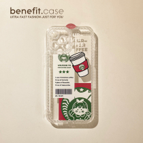 Benefit European and American tide card labels apply Apple 13promax mobile phone shell creative iphone12mini transparent xsmax network red xr soft silicone 8plu