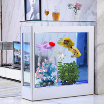 New goldfish tank Living room glass medium-large floor-to-ceiling fish tank Household ecological landscaping aquarium screen fish tank customization