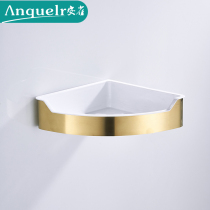 304 stainless steel wall bathroom shelf hole-free toilet corner bathroom triangle storage bath wall hanging