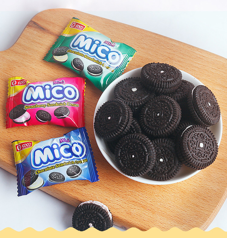 coco可可巧克力夹心曲奇饼干零食小吃休闲小包装儿童小饼干