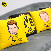多特蒙德BVB大黄蜂球迷周边卡通学生办公睡觉抱枕哈兰德罗伊斯