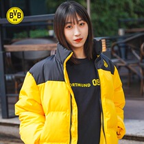 多特蒙德BVB大黄蜂冬季潮流短款保暖加厚外套棉服棉衣棉袄潮男女