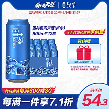 雪花勇闯天涯啤酒500ml*12听[5元优惠券]-寻折猪