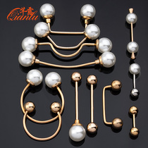 Metal pearls anti-walk light buckle shirt lining sweater with small brooch-free upscale decoration with no needle accessories