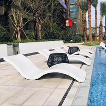 Beach hot spring recliner Outdoor beach swimming pool lounge chair Nordic personality water furniture FRP lounge chair