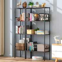 Nordic Iron Art Bookshelves Landing Simple Bookcase Shelves Multifunctional Living Room Minimalist Children Plotbook Containing Shelf