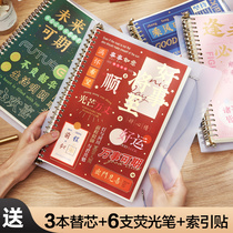 The loose-leaf book can be removed without hands. Simple retro literary and exquisite ins Wind a5b5 notebook checkered grid blank core shell large capacity thick buckle hand account notepad