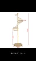 Scarf Rack Clothing Shop Hang Silk Scarf Rack Floor Type White Spiral Circular Multifunctional Fabric Show Shelf Shelf