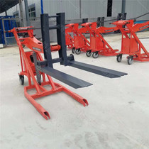 Sale of simple hand-push electric forklift lithium battery hydraulic small carrying car warehouse pile high loading and unloading