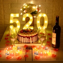 Tanabata artifact Birthday scene layout props Nordic style dinner anniversary candlelight girls dining table Restaurant candle cup