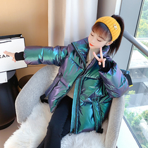 Net Red Girl cotton coat 2021 new childrens foreign style down cotton jacket winter girl thick short padded jacket