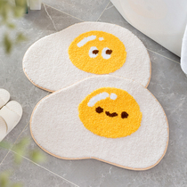 Bathroom doorway bath anti-slip and anti-fall absorbent footbed Home cute cartoon Cartoon Toilet Door Toilet Mat
