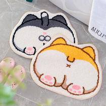 Cute Cartoon Bathroom Shower Toilet Bathroom Toilet Bathroom Doormat Floor Mat Water Absorbent Non-slip Foot Mat Door Mat in door