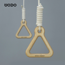 WOBO wow children's solid wood rings indoor household training equipment children's horizontal bar pull ring climbing exercise fitness