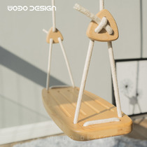 Wow children's solid wood swing indoor home baby outdoor swing courtyard balcony wood board children adults