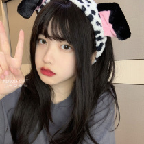 Mouthwash Wig Women Air Liu Hai China Long Hair Han Style Natural Emulation Jk Mesh Red Round Face Daily Lo Wig Sleeve