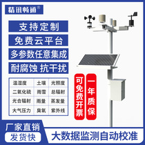 Small weather station Temperature humidity Rainfall Wind speed Wind direction Outdoor monitoring station Outdoor climate monitoring equipment