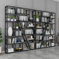 Nordic iron art rack decoration partition light luxury style office living room bookshelf floor-to-ceiling multi-layer Bogu shelf