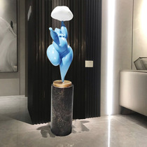 Modern Simple Model House Decorative Floor-to-Floor Ornaments Large Abstract Characters Big Cartoon Sculpture Chen Mei Soft Dress