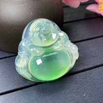 Colorful Yunnan Myanmar A cargo natural jade with certificate glass species Yang green Buddha pendant