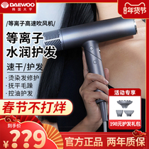 South Korean Daewoo Hairdryer Domestic and other negative ion hair care big wind hairstylist special high-speed folding electric hair dryer