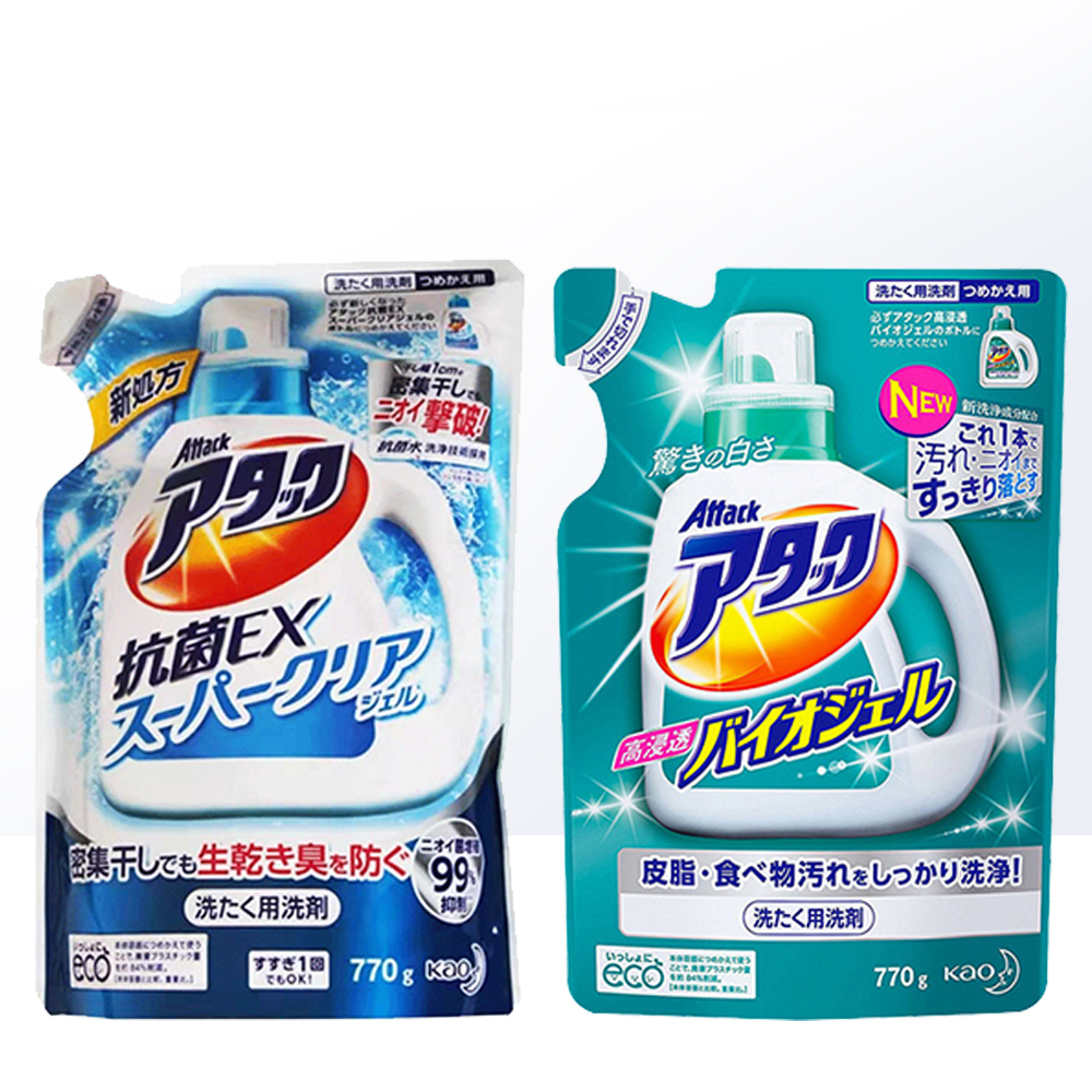 日本花王/kao洁霸婴幼儿酵素洗衣液770g瓶装自然香型 *2件