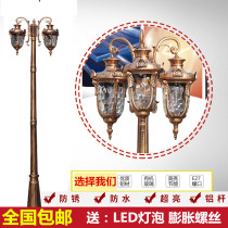 Outdoor European-style retro square garden lights waterproof and anti-rust park community road lights landscape outdoor villa aluminum