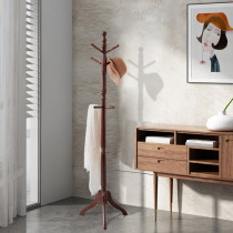 Hanger on floor Easy Home Hanging Clothes Bag Racks Brief Modern Bedroom Beech Wood Hung Hanger Single Pole Solid Wood Cloakhat Rack