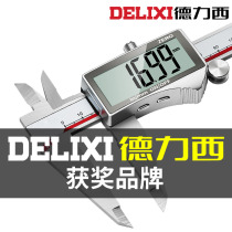 Delixi electronic vernier caliper High precision digital display industrial grade household small text play high depth oil standard caliper