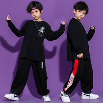 Street Dance Suit Boy Hip Hop Autumn Winter Handsome Young Children Street Dance Wave Clothing Hiphop Fried Street Play Out of the Chauffather