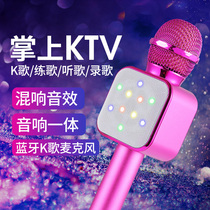 Natusson Wireless microphone Microphone Sound One child karaoke singing Divine Instrumental phone K Song Home KTV Wireless Bluetooth Home Professional recording singing