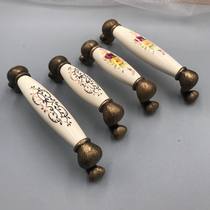 Simple light luxury Modern Nordic wardrobe door handle Drawer Bright gold single hole Bedroom shoe cabinet American handle