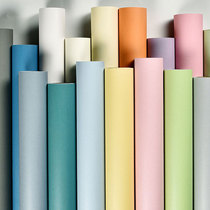 Tear open and paste wallpaper Bedroom warm living room waterproof PVC pure pigment color dormitory decoration Nordic ins style modern