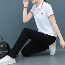 Official flagship store Official Flagship Store Casual Sportswear Suit Lady Summer 2022 New Pure Cotton Two Sets