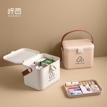 Medicine box Home full set of Family Large-capacity Drugs Drug containing box Small medicine box First aid Medical containing box