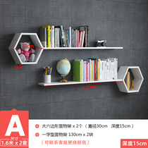 Wall-mounted Bookshelves TV Wall Decoration Containing Shelf Living Room Wall Objects Partition Shelves Bedrooms Wall-mounted Creative Bookshelves