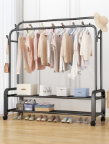 Drying rack floor-to-ceiling folding indoor single pole drying hanger bedroom hanger home simple cold clothes rack