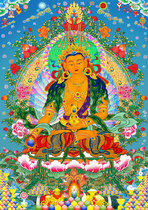 HD Tibetan Bodhisattva Portrait Decoration Painting Buddhist Picture Paper Plastic Table and Ticket Painting