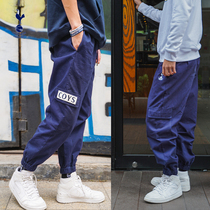 Tottenham Hotspur official genuine closing navy blue trousers loose design trend casual overalls