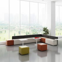 Office strip sofa minimalist training institutional rest area waiting to receive the modern business guests casual office