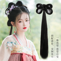 Ancient Clothing Hanfu Wig Full Haircut Soft Butterfly Cute Hair Bouquet Fairy Qi Gufeng Daily New Hand Remnant Party Hair Bag