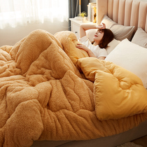 Thickened lamb quilt winter quilt cotton quilt core warm winter single dormitory autumn winter double quilt winter