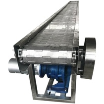 Customize 304 stainless steel chain plate conveyor chain plate material lifter food assembly line conveying equipment