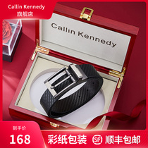 Calin kennedy belt mens leather pin buckle Youth Tide pants belt casual pure cowhide leather high-grade brand