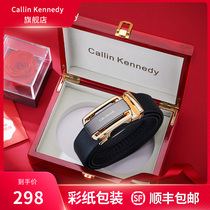 Callin Kennedy Belt Mens Leather Automatic Buckle Mens Belt Light Luxury High-grade Pure Cowhide Brand
