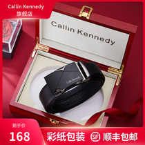 Callin Kennedy Mens Belt Leather Automatic Buckle Trend Young Pure Denim Belt Joker