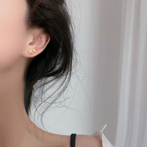 Light Yan 925 pure silver earnail super fairy star flash crystal earring gift female ear hole small ear nail