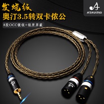 ATAUDIO Otin 3 5 Go Double Canon Audio Line Monocrystalline Copper Silver Plated 3 5mm 10% Two-turn xlr Transfer line