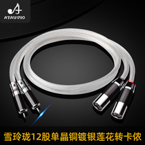 ATAUDIO Snow Lingang Fever RCA TransCanon Audio Line Single Crystal Bronze Silver Plated Lotus Head Transbalanced XLR Line